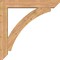 Ekena Millwork Thorton Slat Smooth Bracket w/ Offset Brace, Western Red Cedar, 7 1/2"W x 44"D x 44"H BKT0806X44X44THR06SWR - alternate 4